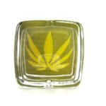 Glass Ashtray Cube Shape Design