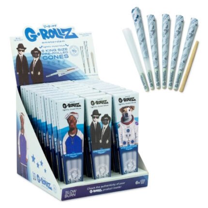 G-ROLLZ | Pets Rock -Lightly Dyed Blue - 6 KS Cones In Each Pack